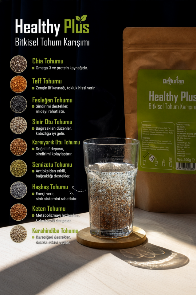 Dr Kalan Healthy Plus Karışımı (Bitkisel Tohum Karışımı) (18 x 10 g)